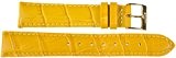 12 mm Kaiser Montres Cuir Bracelet de Montre bracelet cuir Saffiano Jaune 12 mm Bracelet : Jaune