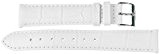 14 mm Kaiser Montres Cuir Bracelet de Montre bracelet cuir Saffiano Blanc 14 mm Bracelet : Blanc