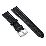 18/20/22/24/26mm Bracelet de Montre Officiel Bracelet Cuir Noir Watchbands Replacement Mixte