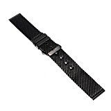 18/20/22/24mm Bracelet Montre Acier Inox Bande pour Montre Mixte Remplacement Deployant Noir