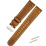 18 mm Bracelet en cuir véritable marron, c'est Sports Sangle de poignet bande montre 18 mm de rechange pour Withings suivi Montre