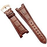 25 mm en cuir Marron Bracelet de montre Bande Or rose Boucle Convient PATEK PHILIPPE 5711|5712