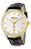 Alpina Alpiner Automatic Gold tone & Steel Mens Strap Watch Silver Dial Calendar AL 525S4E3