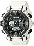 Armitron Sport Homme 20/5108wht Analogique et Digital Chronographe Montre bracelet en résine Blanc