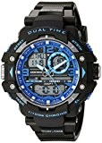 Armitron Sport Men's 20/5062BLU Blue Accented Analog-Digital Chronograph Black Resin Strap Watch