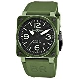 BELL AND ROSS AVIATION HOMME 42MM AUTOMATIQUE DATE MONTRE BR0392-CERAM-MIL
