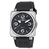 BELL AND ROSS AVIATION HOMME 46MM AUTOMATIQUE SAPHIR VERRE MONTRE BR0192-BL-ST