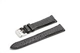Blenheim London® 20 mm Noir fait main Alligator Cuir et acier inoxydable Boucle ardillon Bracelet de montre