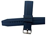 Bleu en caoutchouc silicone bracelet de montre Diver fermoir boucle 22 mm imperméable et respirant