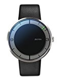 Botta – Design Nova + Carbon Montre bracelet automatique – einzeiger Montre, acier, cadran noir, bracelet en cuir