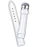 Bracelet de montre cuir aspect croco - blanc 12 mm
