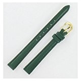 Bracelet de montre en cuir de vachette classic 10mm Vert - Vert-08, 10 mm