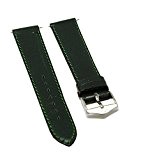 Bracelet de montre Fortis cuir avec coutures vertes Vert 18 mm neuf 8509