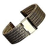 Bracelet de montre Geckota® Maille Vintage Acier Inoxidable Or 18mm