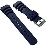 Bracelet de montre ZULUDIVER caoutchouc pvc Plongée PVC Caoutchouc Bleu 20mm