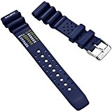 Bracelet de montre ZULUDIVER caoutchouc pvc Plongée PVC Caoutchouc Bleu 22mm