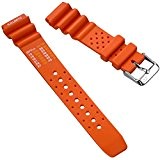 Bracelet de montre ZULUDIVER caoutchouc pvc Plongée PVC Caoutchouc Orange 20mm