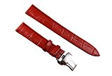 bracelet du bracelet en cuir véritable remplacement vachette grain crocodile de 12-22mm femmes de luxe de luxe rouge