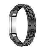 Bracelet pour Fitbit Alta，Malloom Bracelet de montre en acier inoxydable de luxe véritable bande Tracker