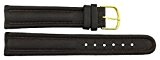 Bracelet pour montre en Cuir Marron - 18mm - - boucle en acier Doré - B18BroItr29G