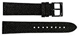 Bracelet pour montre en Galuchat Noir - 20mm - - boucle en acier - B20056