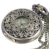 Brass Vintage Mechanical Pocket Watch Chain Necklace