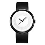Break (R) B101WH Unique Creative Geek Cool Luxe Minimaliste Noir Caoutchouc Quartz la mode des Montres Watches