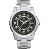 Bulova Men's Precisionist Stainless Steel Black Dial Bracelet Watch - 96B129