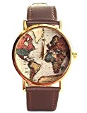 Carte du monde vintage montre