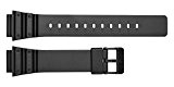 Casio bracelet de montre MRW-200h / 10393907 Caoutchouc Noir 18mm (SEULEMENT LE BRACELET DE MONTRE - MONTRE NON INCLUE!)