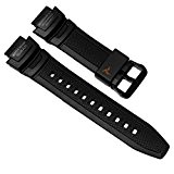 Casio Collection Ersatzband Uhrenarmband Resin Band schwarz passend zu SGW-1000 10500704