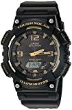 Casio Men's 'Tough Solar' Quartz Stainless Steel and Resin Automatic Watch, Color:Black (Model: AQ-S810W-1A3VCF)