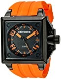 CEPHEUS - CP904-629A - Montre Homme - Quartz Analogique - Bracelet Silicone Orange