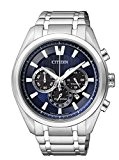 Citizen - CA4010-58L - Montre Homme - Quartz Chronographe - Cadran Bleu - Bracelet Titane Argent