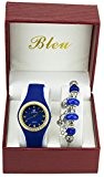 Coffret cadeau Femme Fille Bleu Strass Bracelet Shamballa Bleu