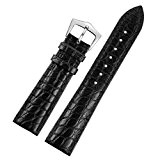cuir gaufrage grain 13-24mm luxe alligator noir de haute qualité bracelet bracelet pour les filles échelles ronde en cuir véritable ...