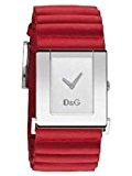 D&G Dolce&Gabbana - DW0205 - Montre Femme - Quartz - Analogique - Bracelet cuir rouge