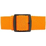 daluca Câbles en nylon tressé Sangle Montre – Orange (PVD Boucle) : 22 mm