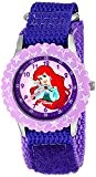 Disney Kids' W000963 Ariel Stainless Steel Time Teacher Purple Watch