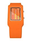 DOT.Watch - Montre Mixte - Montre LED - Cadran Orange - Bracelet en Silicone Orange