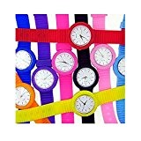 DP Design® Lot 10 Horloge Sport de poignet à quartz analogique bracelet en Silicone Homme Femme Unisexe Hip Hop