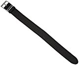 EULIT Uhrenarmband Perlonband | Durchzugsband, schwarz in 18mm, 20mm und 22mm - 304, Stegbreite:18mm