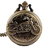 fenkoo Veste de vélo en alliage à quartz analogique montre de poche (Bronze)