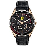 Ferrari - 830108 - Montre Homme - Automatique Analogique - Cadran Bronze - Bracelet Cuir Noir