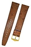 Fortis Swiss Bracelet de Montre en Cuir Marron avec coutures Marron 18 mm Or 8796