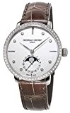 Frederique Constant Manufacture Slimline Moonphase Steel & Diamond Womens Watch Date FC-703SD3SD6