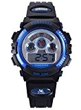 FSX-519g Montre Enfant Fille - Quartz - Digitale -Sport Alarme Chronomètre Eclairage (bleu)