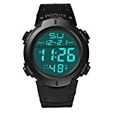 Fulltime® Chronomètre numérique étanche à l'eau Date Rubber Sport montre-bracelet