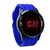 Fulltime(TM) Waterproof Mens Watch LED écran tactile date silicone montre-bracelet