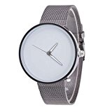 Fulltime® Treillis métallique unisexe Mens Womens Fashion Quartz bracelet Watch